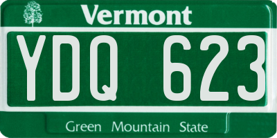 VT license plate YDQ623