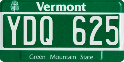 VT license plate YDQ625