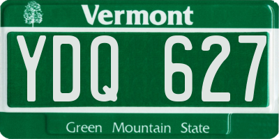 VT license plate YDQ627