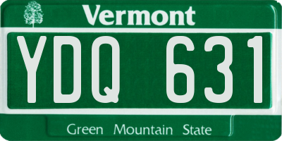 VT license plate YDQ631