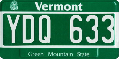 VT license plate YDQ633