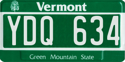 VT license plate YDQ634