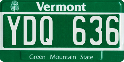 VT license plate YDQ636