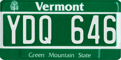 VT license plate YDQ646