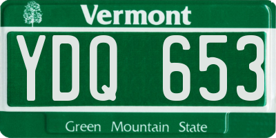 VT license plate YDQ653