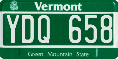 VT license plate YDQ658