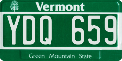 VT license plate YDQ659
