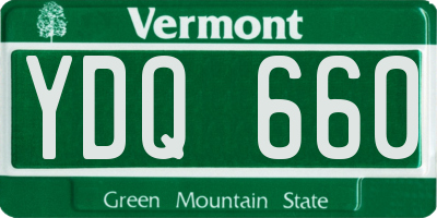 VT license plate YDQ660