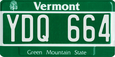 VT license plate YDQ664