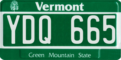 VT license plate YDQ665