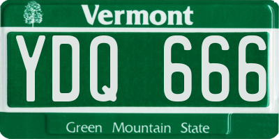 VT license plate YDQ666