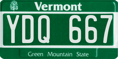 VT license plate YDQ667