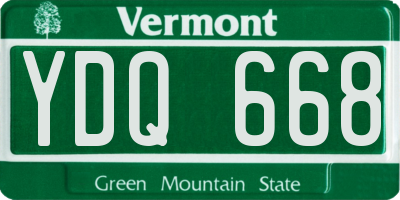 VT license plate YDQ668