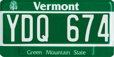 VT license plate YDQ674