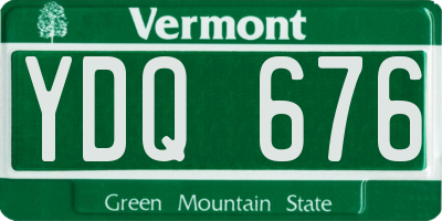 VT license plate YDQ676