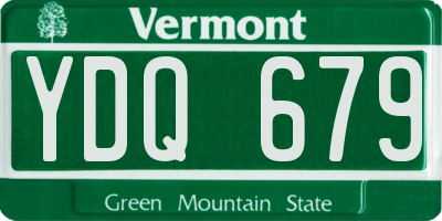 VT license plate YDQ679