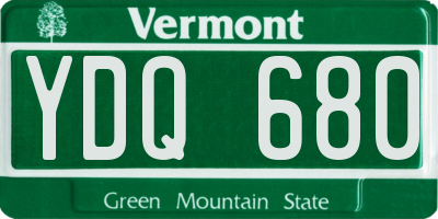 VT license plate YDQ680