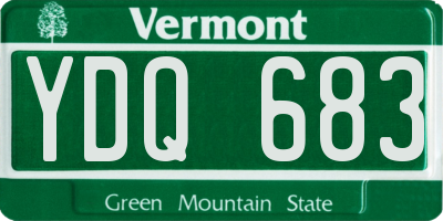 VT license plate YDQ683