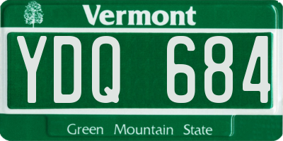 VT license plate YDQ684