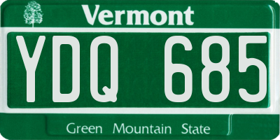 VT license plate YDQ685