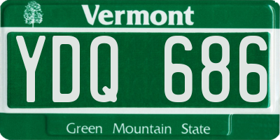 VT license plate YDQ686