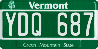 VT license plate YDQ687