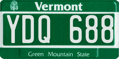 VT license plate YDQ688