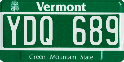 VT license plate YDQ689