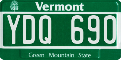 VT license plate YDQ690