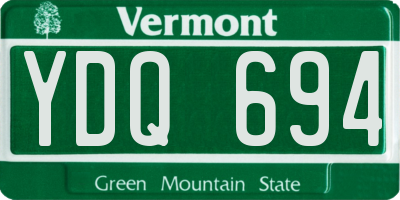 VT license plate YDQ694