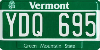 VT license plate YDQ695