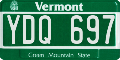 VT license plate YDQ697