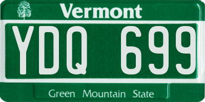 VT license plate YDQ699