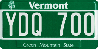 VT license plate YDQ700