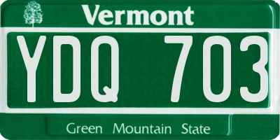 VT license plate YDQ703