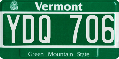 VT license plate YDQ706
