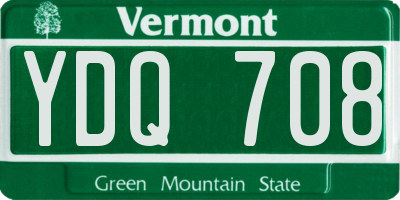 VT license plate YDQ708