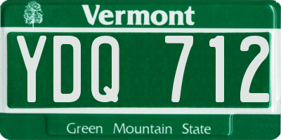 VT license plate YDQ712