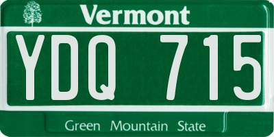 VT license plate YDQ715
