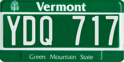 VT license plate YDQ717