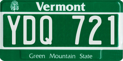 VT license plate YDQ721