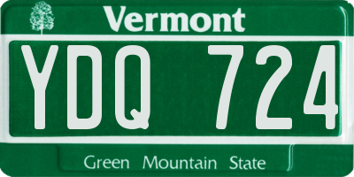 VT license plate YDQ724