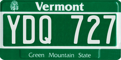 VT license plate YDQ727