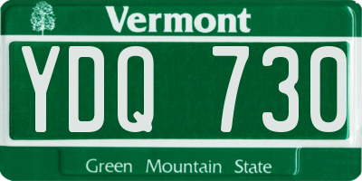 VT license plate YDQ730