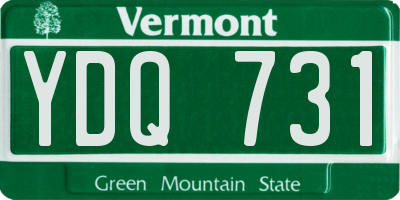 VT license plate YDQ731