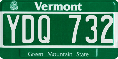 VT license plate YDQ732