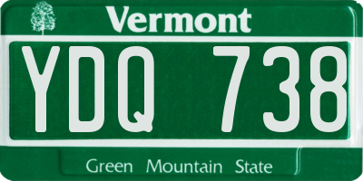 VT license plate YDQ738