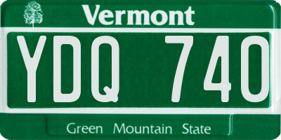 VT license plate YDQ740