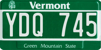 VT license plate YDQ745