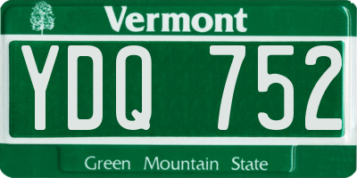 VT license plate YDQ752